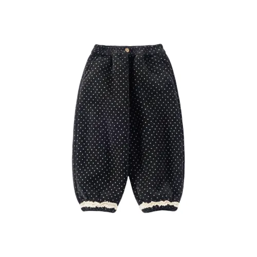 SUPEREDGE Черные Штаны с Полка Дот для Детей