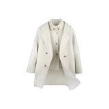 Комплект одежды (Смешанный бежевый белый топ + Смешанный бежевый белый жилет)