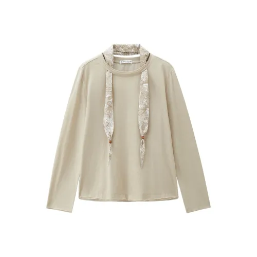 Giordano 02 Гравий Абрикос Женские T-рубашки