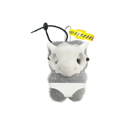 AIZIYUO Супер милый Белый Пухлый Кошка WEARING Кость Маска Плюшевый Брелок 9,5 см Рекомендуемая высота