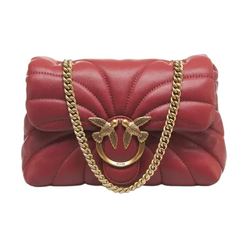 PINKO Puff Цепочка Сумка через плечо Сумка на плечо Мини Женская Красная