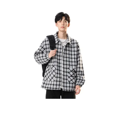 CCAABB Черный Белый Мужские Куртки