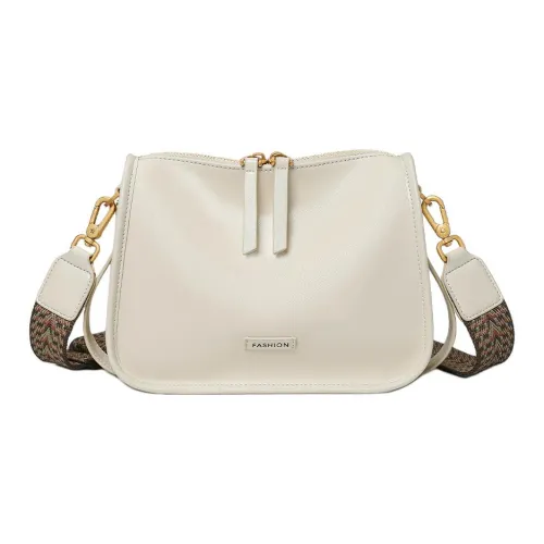 PT'SON Сумка через плечо из коровьей кожи среднего размера женская винно-кофейный экрю