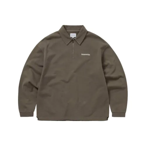 Thisisneverthat FW25 Полузастежка POLO Свитшот Темный Мокко Polo Унисекс