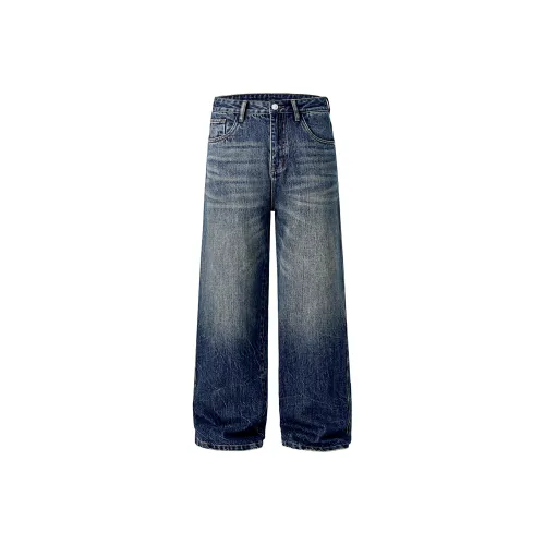 QIANJINNIU Королевский синий Мужские Джинсы