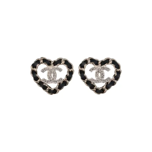 CHANEL Металл Серьги-гвоздики Женские Черный