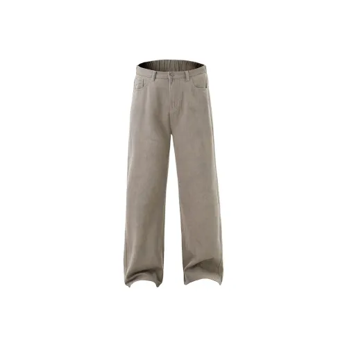 VNHP Серый хаки Унисекс Повседневные брюки