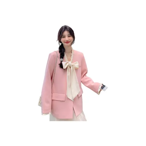 AHRTB Розовый Женский Короткий Пальто