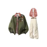 Армейский зеленый + красный + хаки брюки