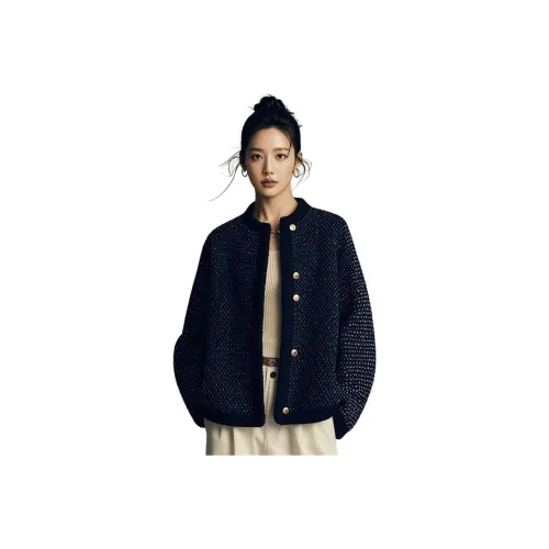 ЮЙЧЖАОЛИНЬ Черное пальто женское короткое пальто