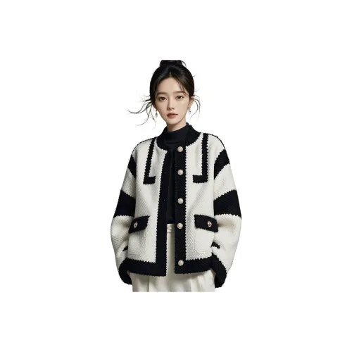 ЮЙЧЖАОЛИНЬ Белый Женское Короткое Пальто