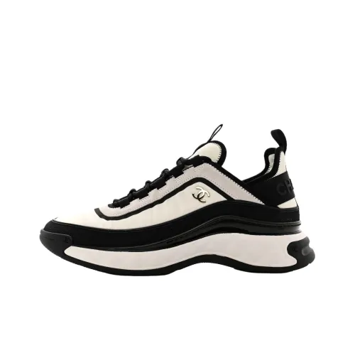 CHANEL Низкий топ Спортивная повседневная обувь Мужской Черный Белый