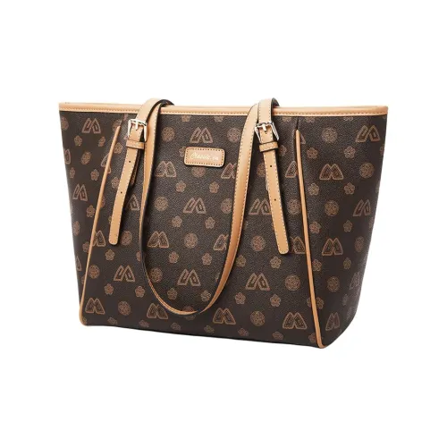 Safiya PVC Tote Bag Shoulder Bag Medium Women's Coffee