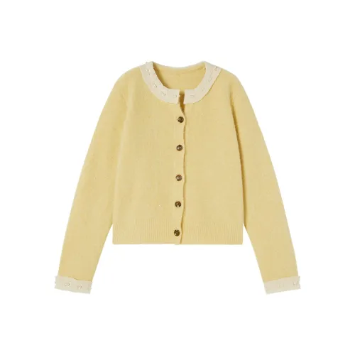 XIANGYING Прозрачный Желтый Женские Свитера