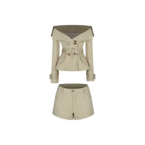 DANCANG Khaki Комплекты одежды Женские Повседневные костюмы