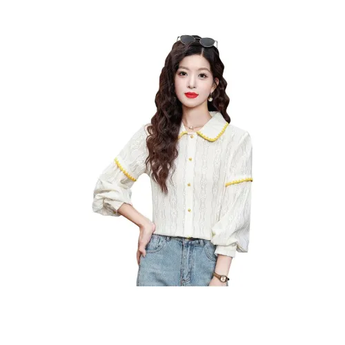 MORii Белый С подарками Бренд Значок Женские Рубашки