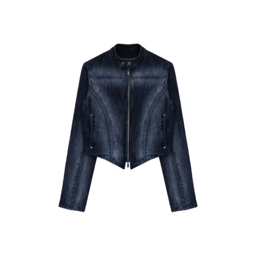 TREEMINGBIRD V Форма Деним Байкерская куртка Деним Куртка Женская