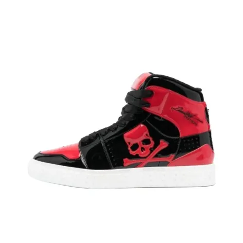 PHILIPP PLEIN Super Street Высокие Кроссовки для скейтбординга Мужские Красные Черные