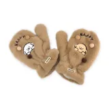 Теплый щенок, перчатка - коричневый стиль