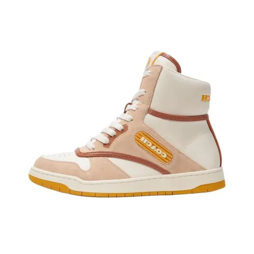 COACH Высокие Кроссовки для скейтбординга Женские Розовые Белые