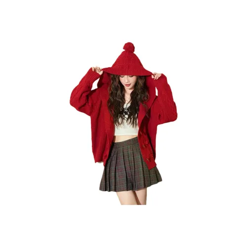 Tonlion Китайский Красный Женские Свитера