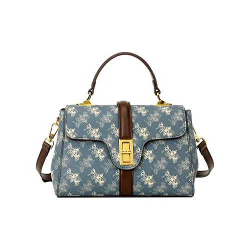 OUBOTE Корова Кожа Сумка Стандартная Женская Синяя