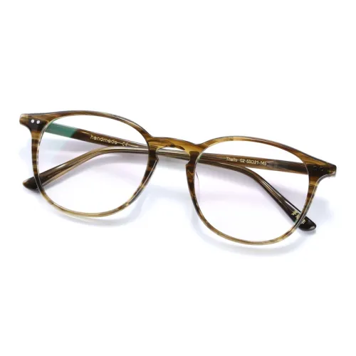 QINGZHIZUO Ацетатная пластина Квадрат OPTICAL Очки Унисекс Сохший Лист Коричневый Тысяча Год Зеленый