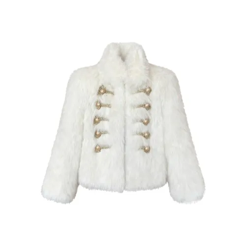 QIAOMONVHAI Белый Женские Меховые изделия