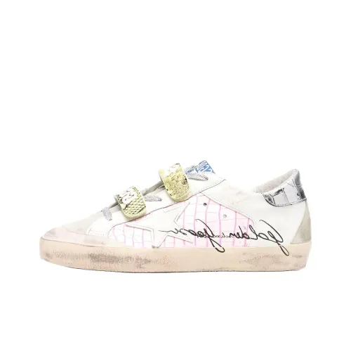 Golden Goose Old School Low Топ Скейтборд Кроссовки Женские Экрю Потертый