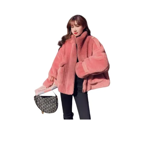 VINMUK Розовый Женский Короткий Пальто