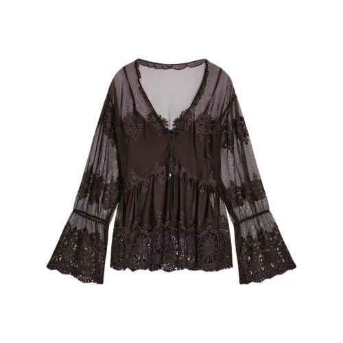 ZARA Коричневые Женские Рубашки