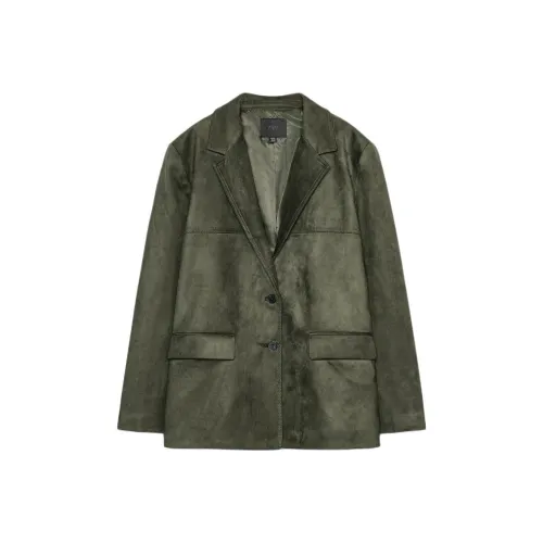 ZARA Moss Green Женские Бизнес-костюмы