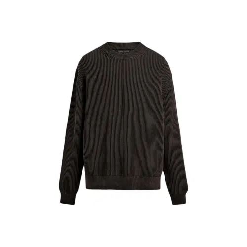 ZARA Темно-коричневые мужские свитера