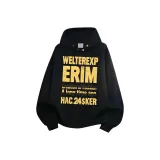 Чёрный, жёлтый, с принтом, флисовая подкладка