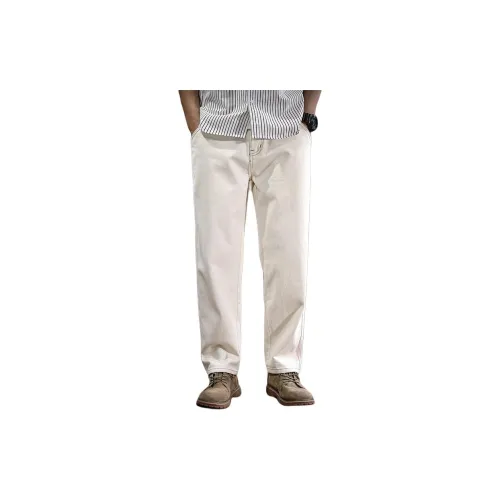 AOYU Белый Мужской Джинсы