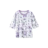 Фиолетовый с принтом