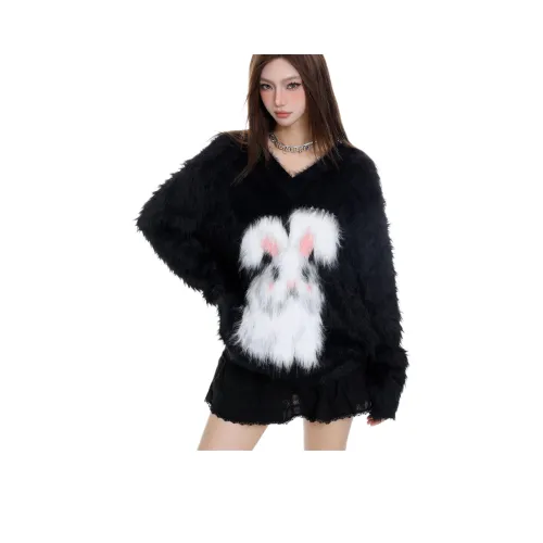 ZVJH Черный Женский Трикотаж