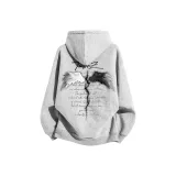 Утолщенный с флисовой подкладкой, бело-серый вереск