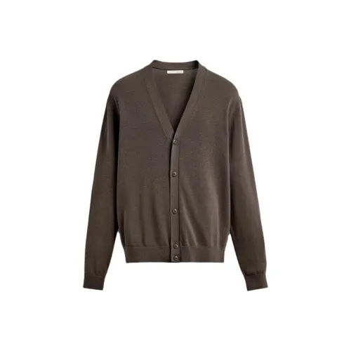 ZARA Серый Коричневый Мужской Трикотаж