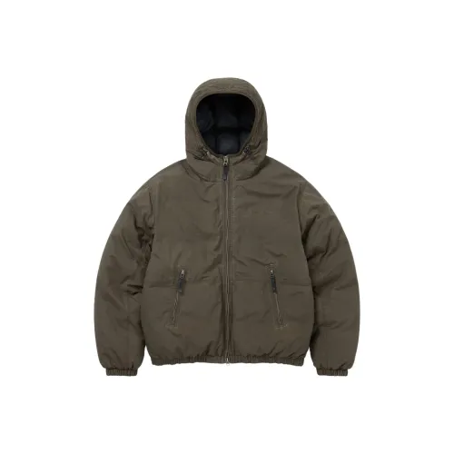 Thisisneverthat FW25 Промытый Down Puffer Куртка Оливково-коричневый Пуховик Унисекс