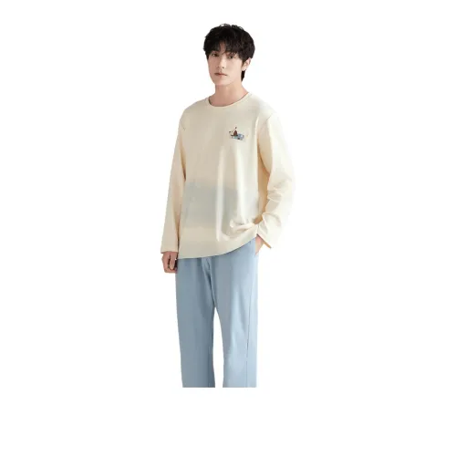 Городская красота синий мужской пижамные комплекты