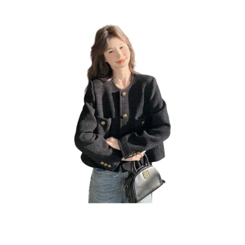 VINMUK Hao Черное Женское Короткое Пальто