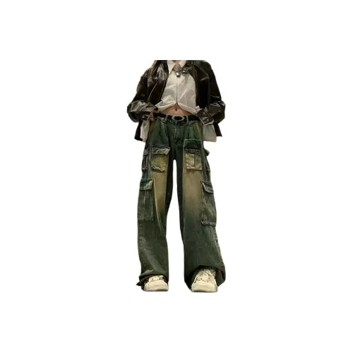 SHUHAOBAI Винтажные синие женские джинсы