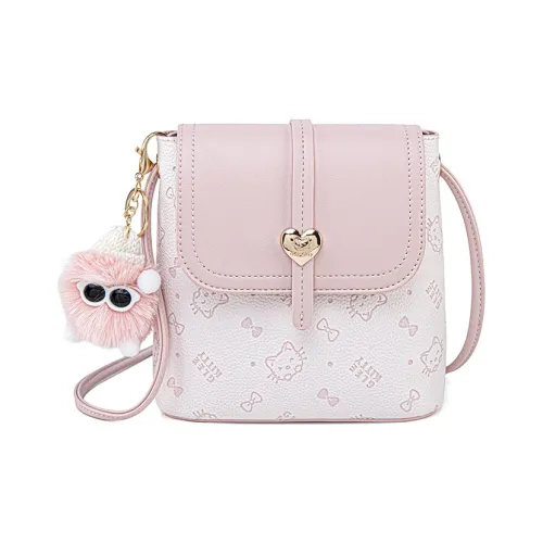 DALO ПУ (полиуретан) Сумка через плечо Стандартная Женская Вишневый цветок Розовый