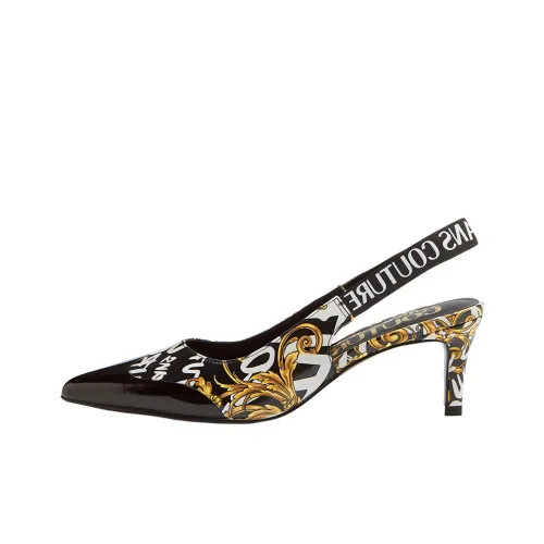 VERSACE JEANS Высокие каблуки Женские Желтый Черный