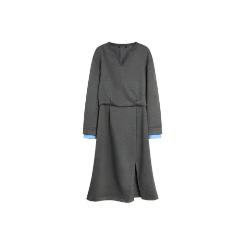 ELLE Длинное платье с длинными рукавами женское