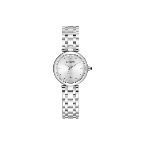 LANZOOM Кварцевый механизм металлический ремешок женские часы белый циферблат