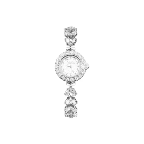 Барби Кварцевый механизм Металлический ремешок Часы для женщин Жемчужная раковина Циферблат