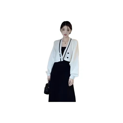 ZVJH Белый Женский Трикотаж