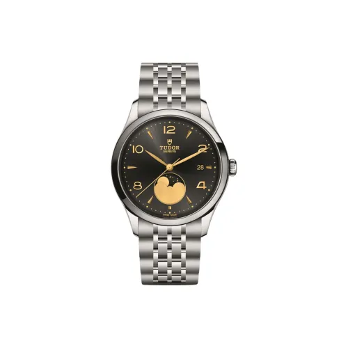 TUDOR 1926 Collection Автоматический Механический Механизм Мужские Часы Циферблат 39 мм Черный Стальной Корпус Часов Стальной Ремешок